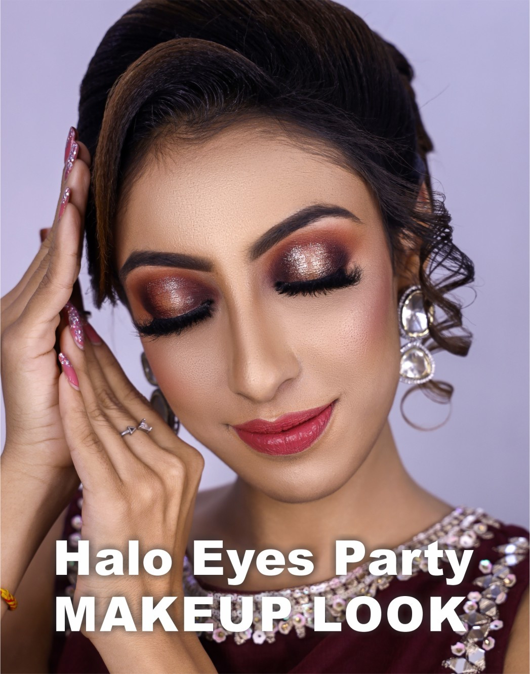 Halo Eyes Party Makeup Look - Mkup007